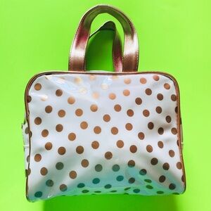 Cosmopolitan Gold Polka Dots make up or essentials bag OS